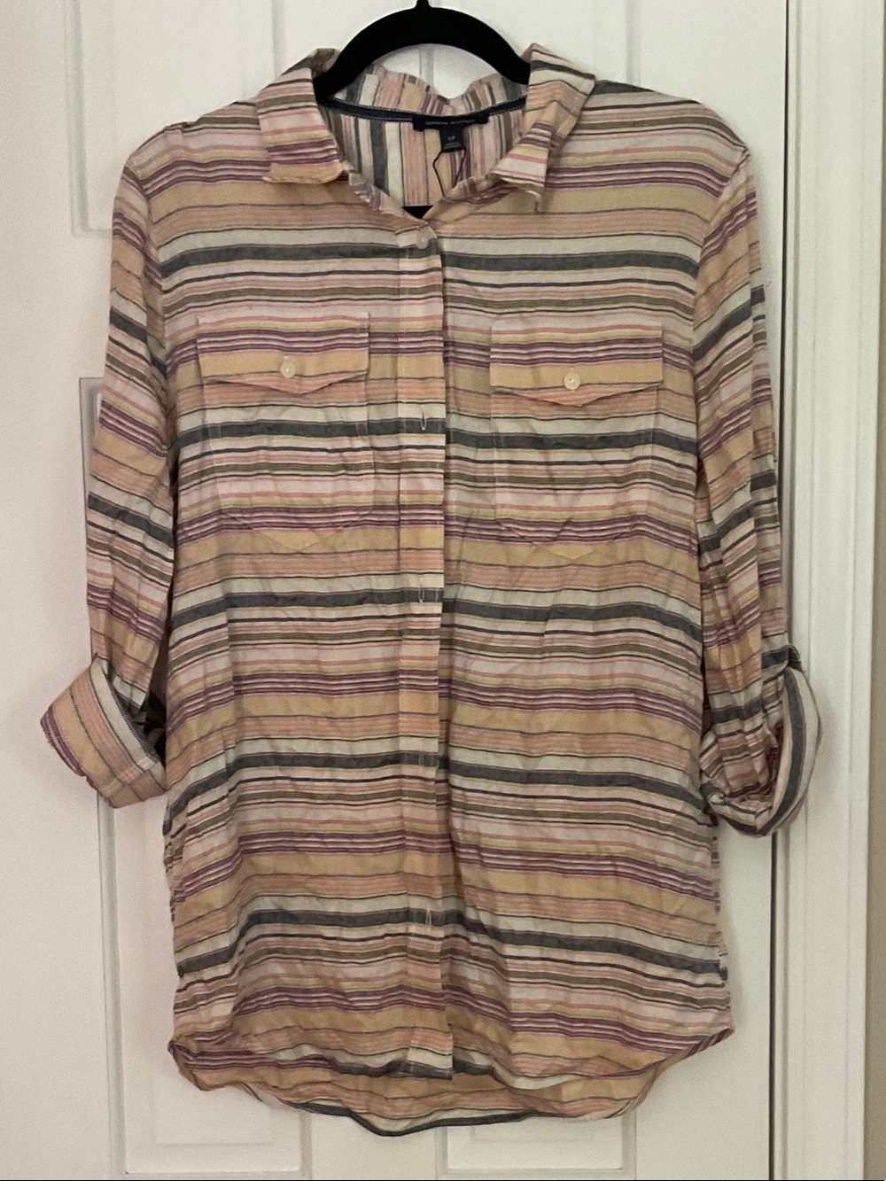 Tommy Hilfiger Pastel Striped Button-Up Shirt